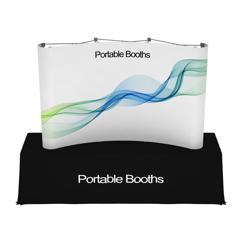 8' Curve Pop Up Table Top Package - Portable Booths