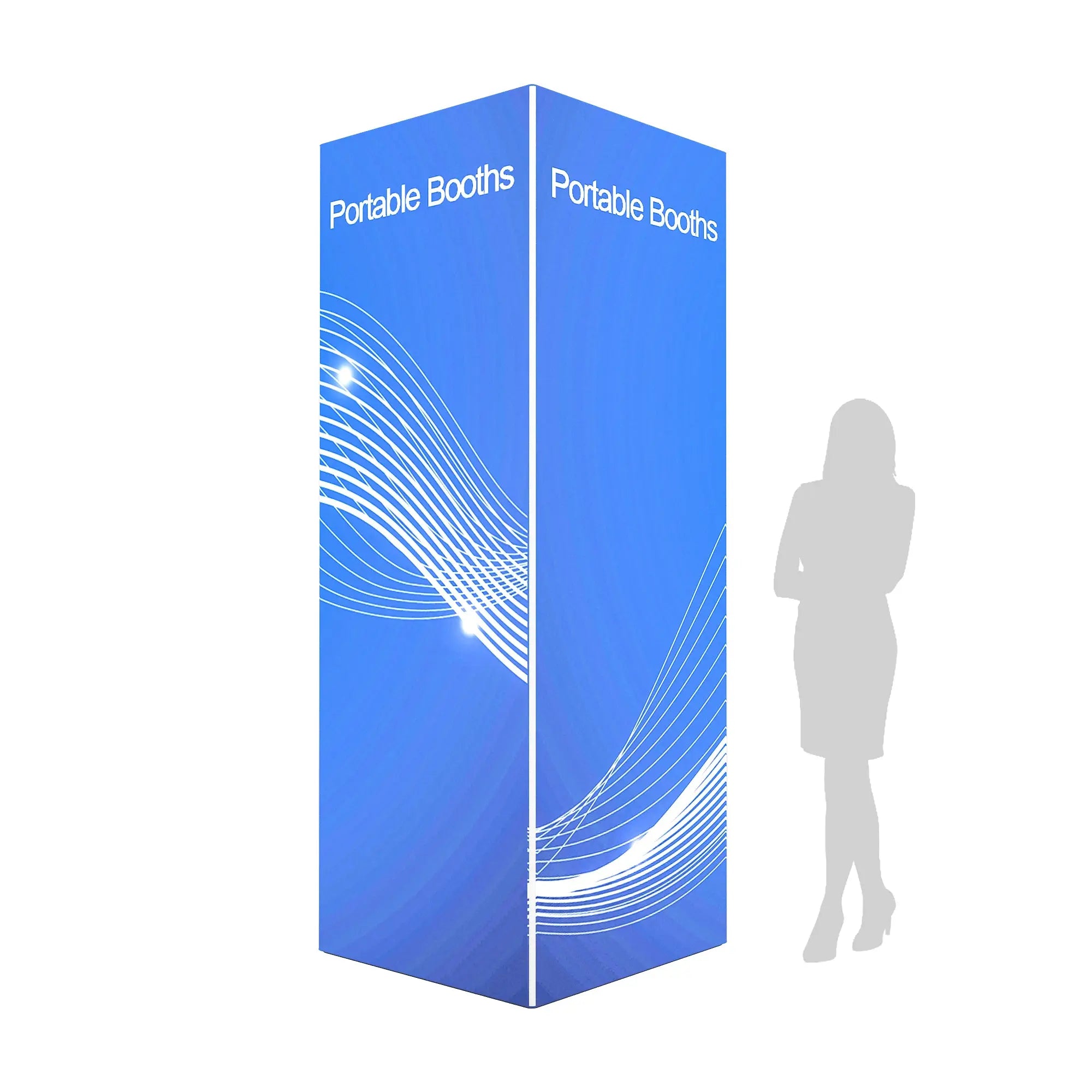 8'h Backlit Four Sided Tower | Portable Booths