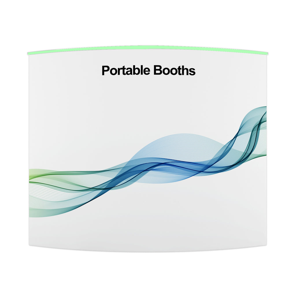 Curved Printed Fabric Greeting Counter - Portable Booths