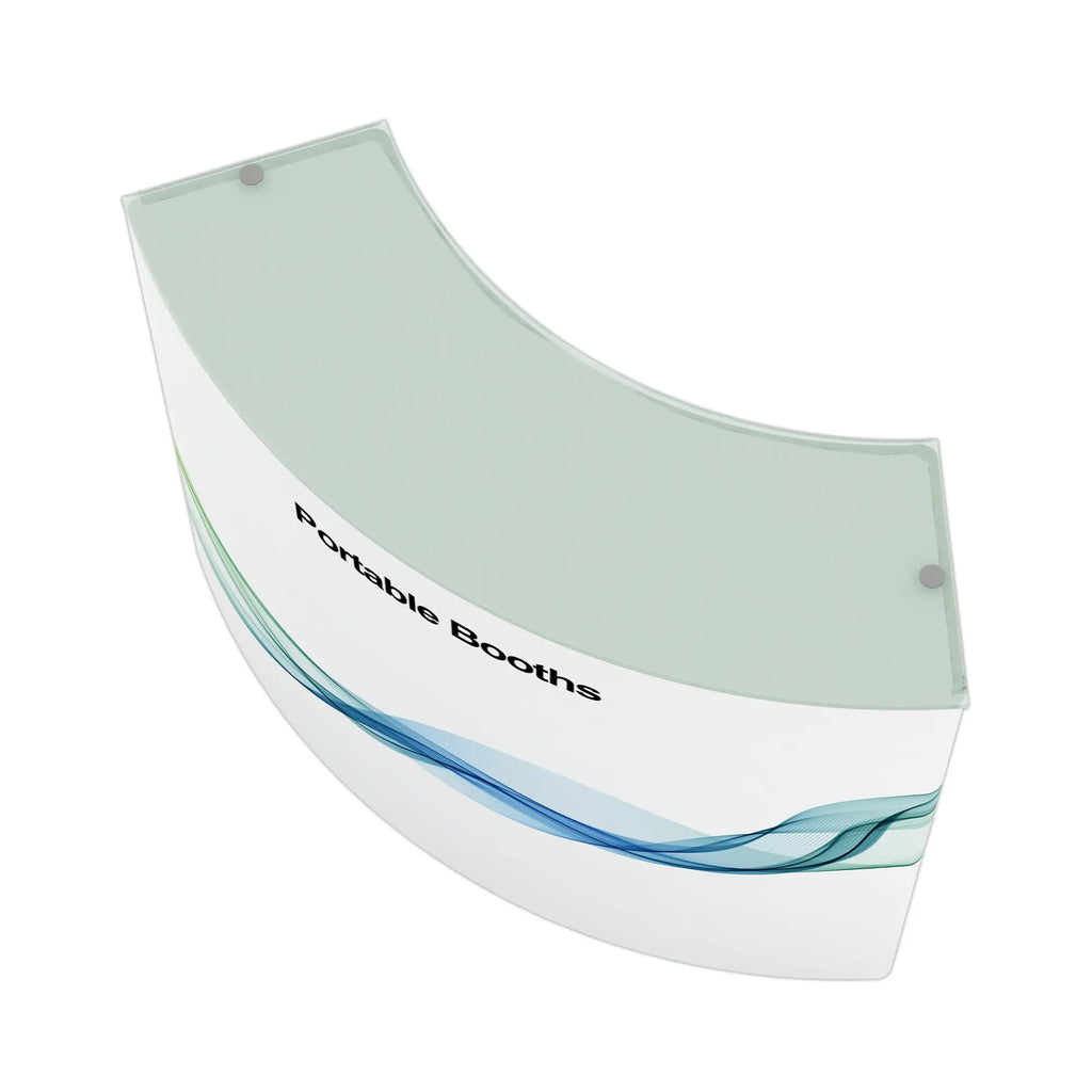 Curved Printed Fabric Greeting Counter - Portable Booths