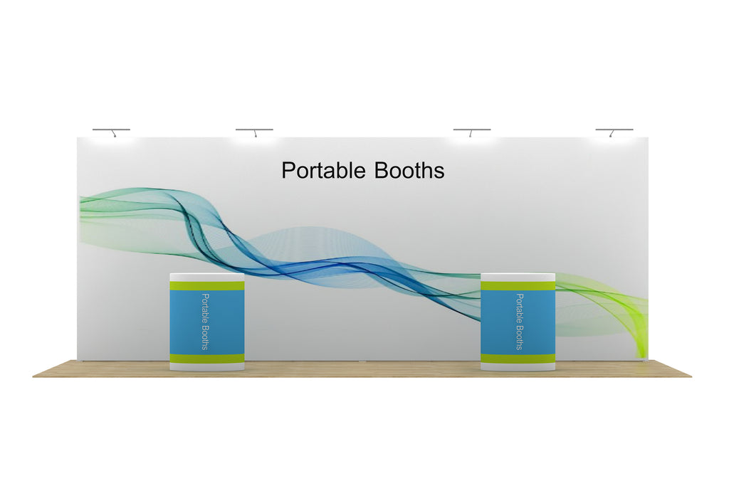 20' Fabric Pop Up Straight Wall - Portable Booths