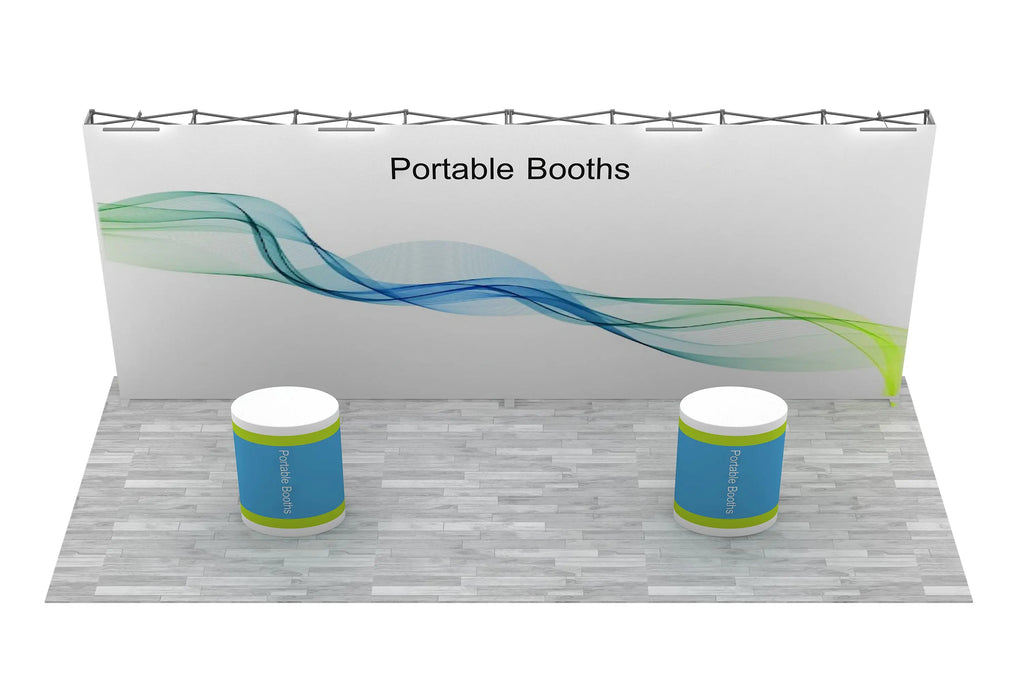 20' Fabric Pop Up Straight Wall - Portable Booths