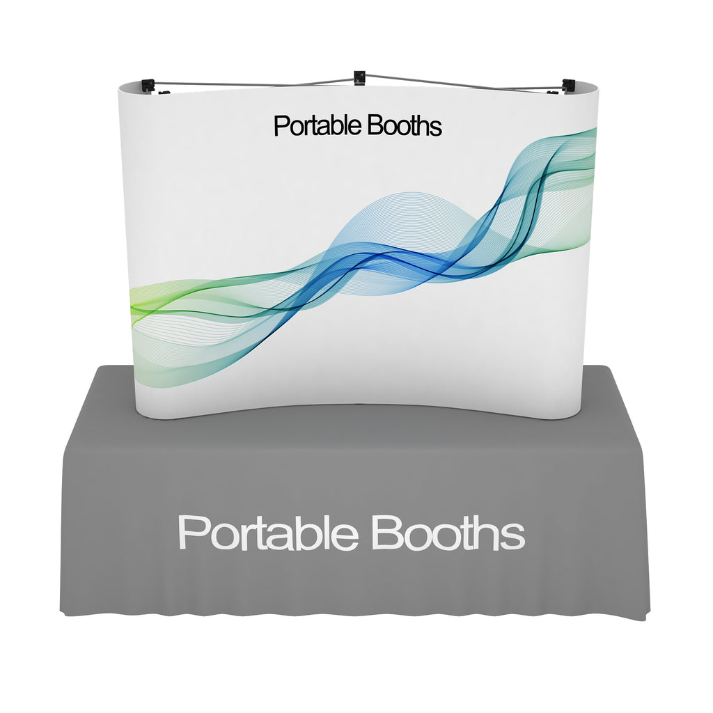 6' Curve Pop Up Table Top Package - Portable Booths