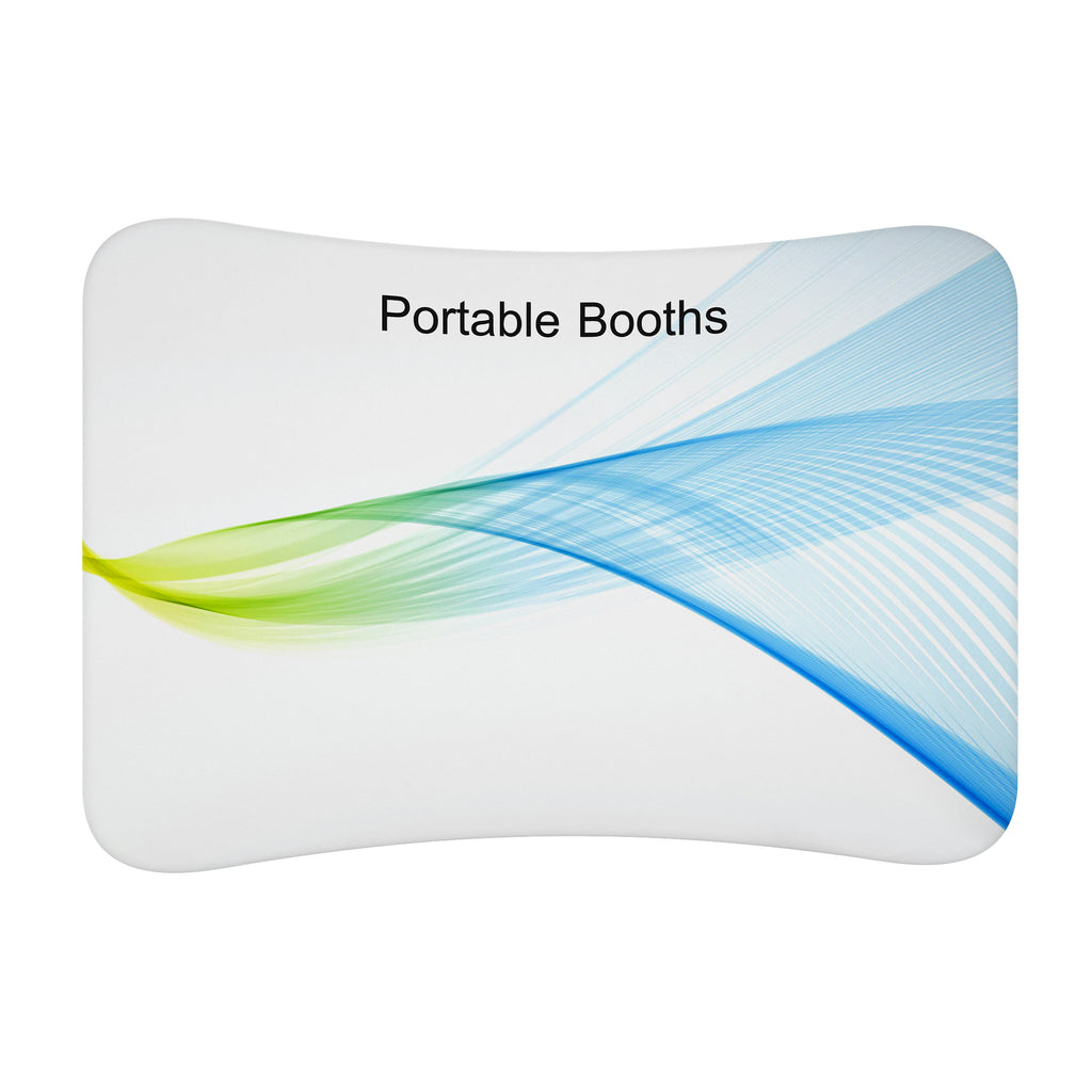 10' Concave Tension Fabric Display with Full Color Graphic Skin and Canvas Carry Bag - Portable Booths