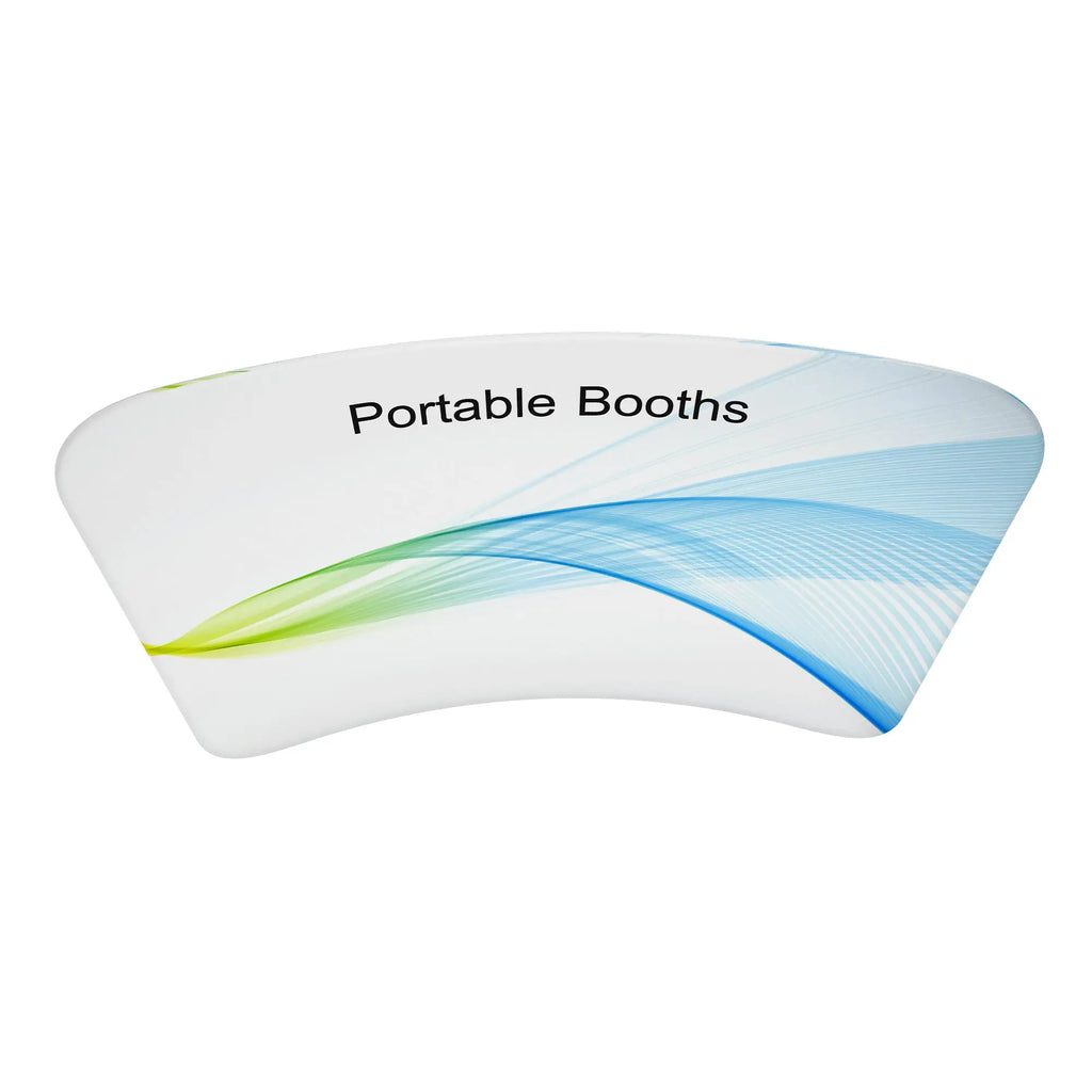 10' Concave Tension Fabric Display with Full Color Graphic Skin and Canvas Carry Bag - Portable Booths