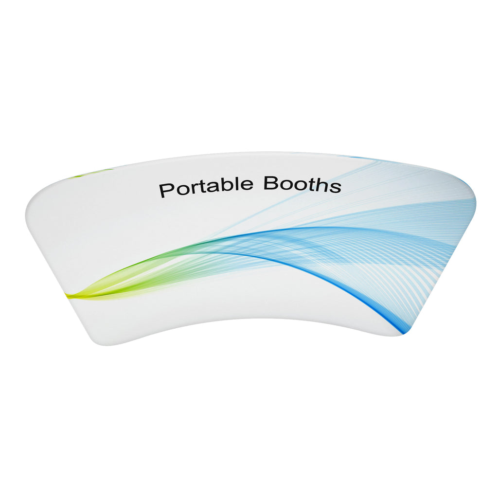 10' Concave Tension Fabric Display with Full Color Graphic Skin and Canvas Carry Bag - Portable Booths