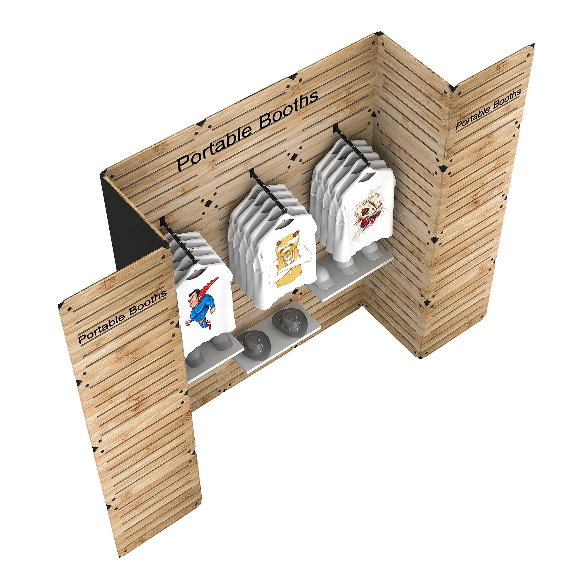 Slatwall Clips Display Slatwall Panel Display | Trade Show Slatwall Display | Portable Booths