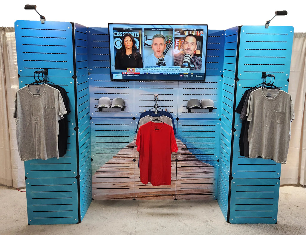 10’ U Shaped Slatwall Display Portable Booths