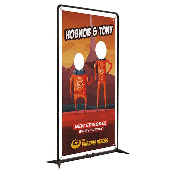 4.5' FrameWorx Double Face Cutout Banner Display Kit Portable Booths