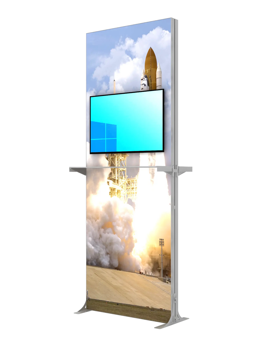 Light Box Module - 3' x 8' with Monitor Mount and Shelf – Portable Booths