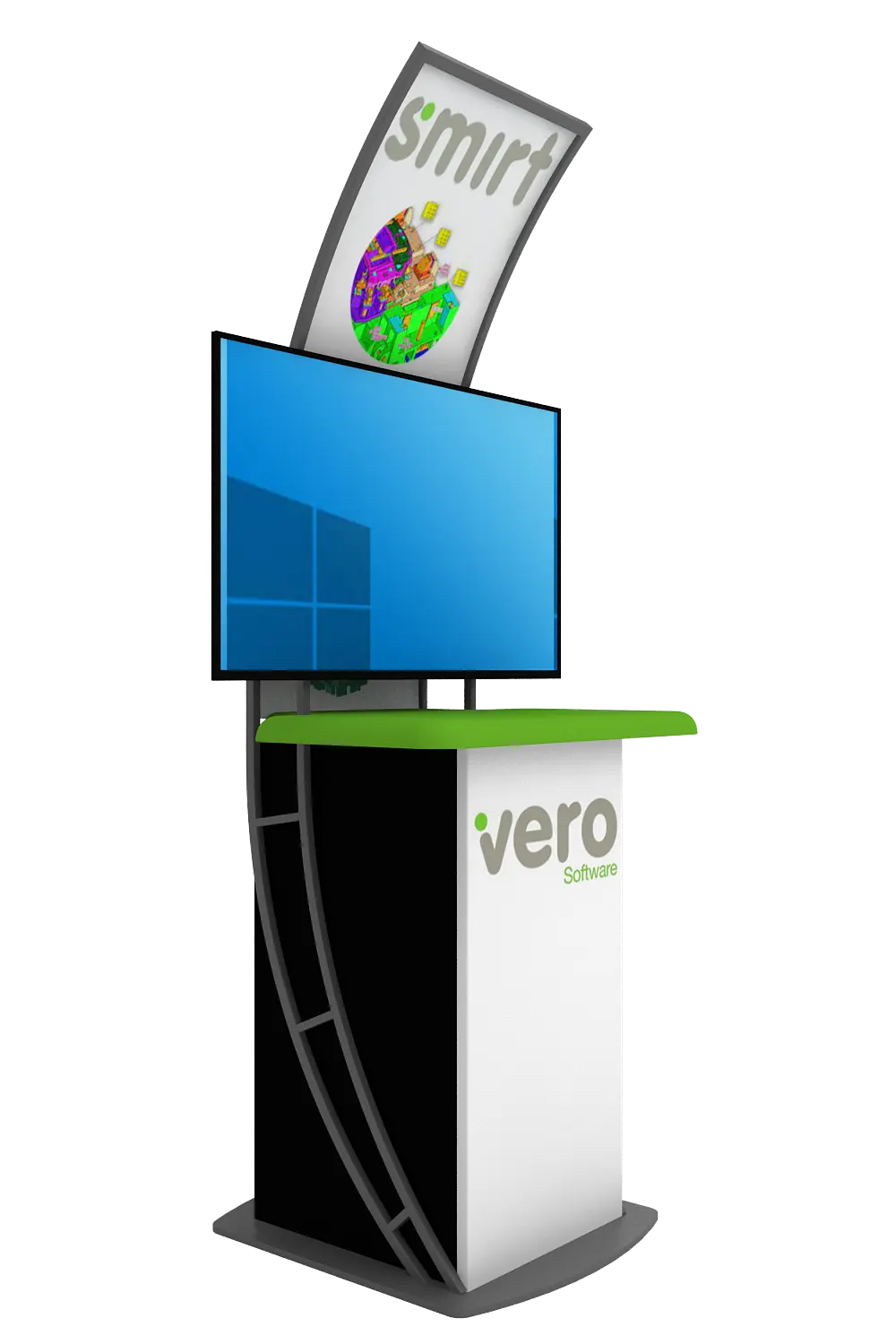 Kiosk Rack Exhibition TV Display Stand | Portable Trade Show Kiosk Display ...