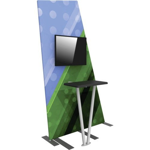 Monitor Kiosk With Full Color Graphic and Angled Frame - Godfrey Group