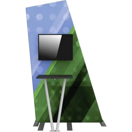 Monitor Kiosk With Full Color Graphic and Angled Frame - Godfrey Group