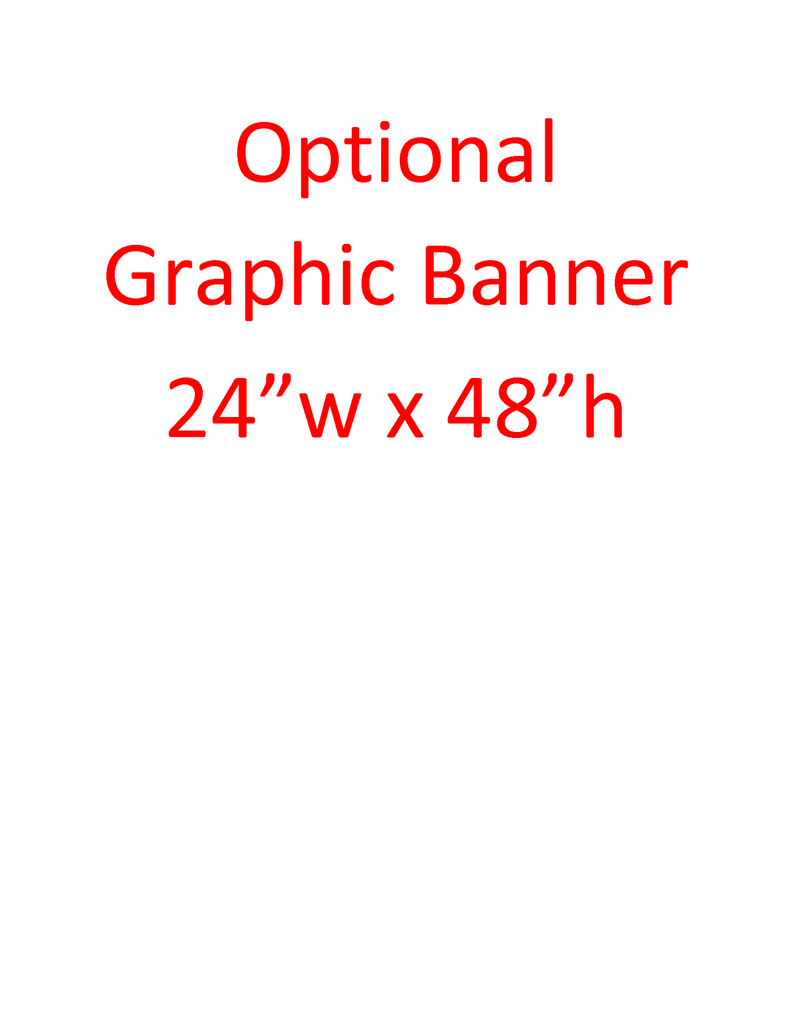 24"w x 48"h Full color fabric banner